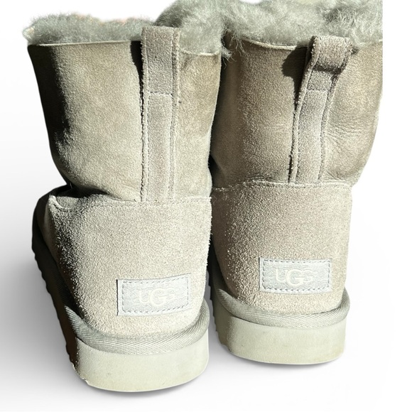 Ugg Gita Bow Mini Boots Women 8 in Seal Grey - Picture 5 of 8